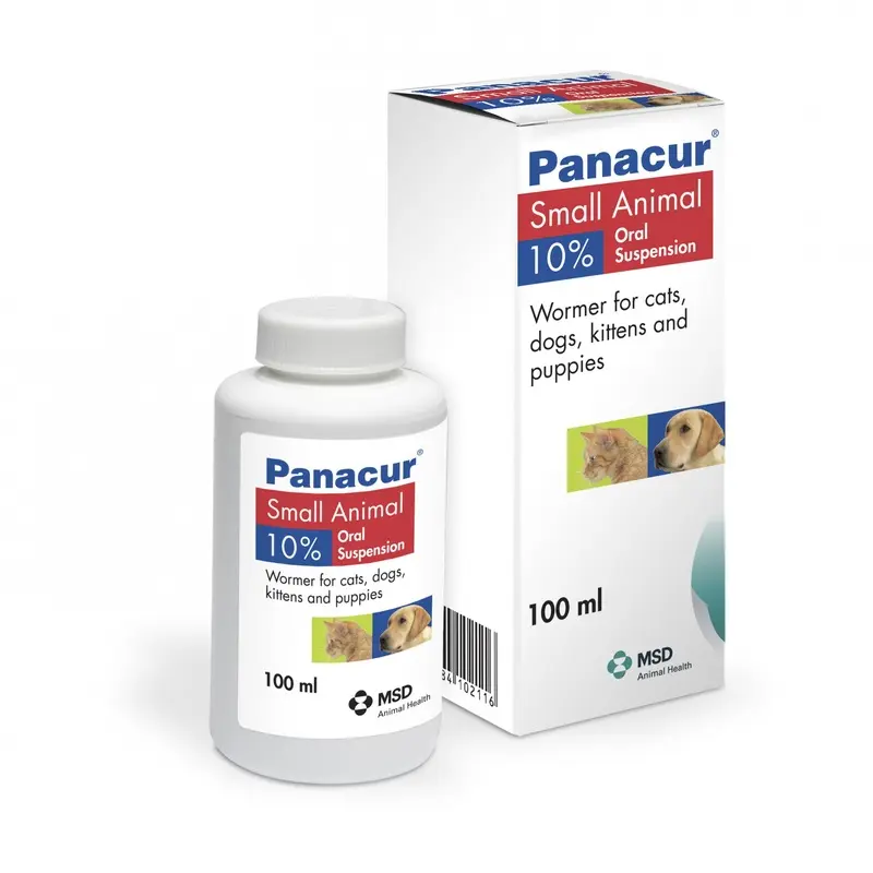 Panacur Liquid Cat And Dog Wormer - 10% - 100Ml Bottle Size 10