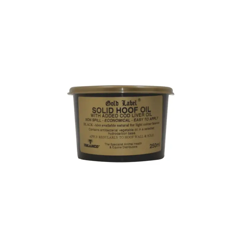 Gold Label - Solid Hoof Oil: Natural: 500ml Colour: Natural, Size: 500