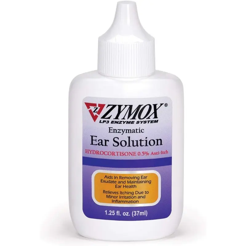 New Zymox Enzymatic Ear Solution With 0.5% Hydrocortisone For Dogs & Cats