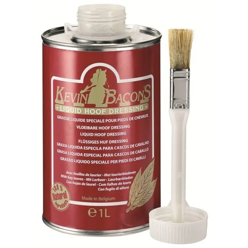 Kevin Bacon Kevin Bacons Liquid Hoof Dressing - Liquid - Litre Tin With Brush Size 1