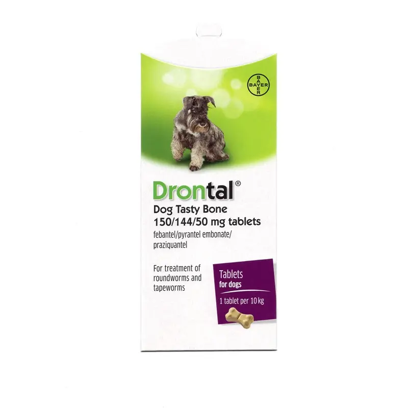 Drontal Bayer Tasty Bone Wormer For Dogs, Pack Of Tablet Size 1