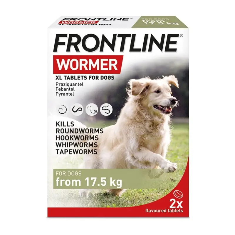 Frontline Wormer - Worming Tablets For Dogs - Tablets Size 2