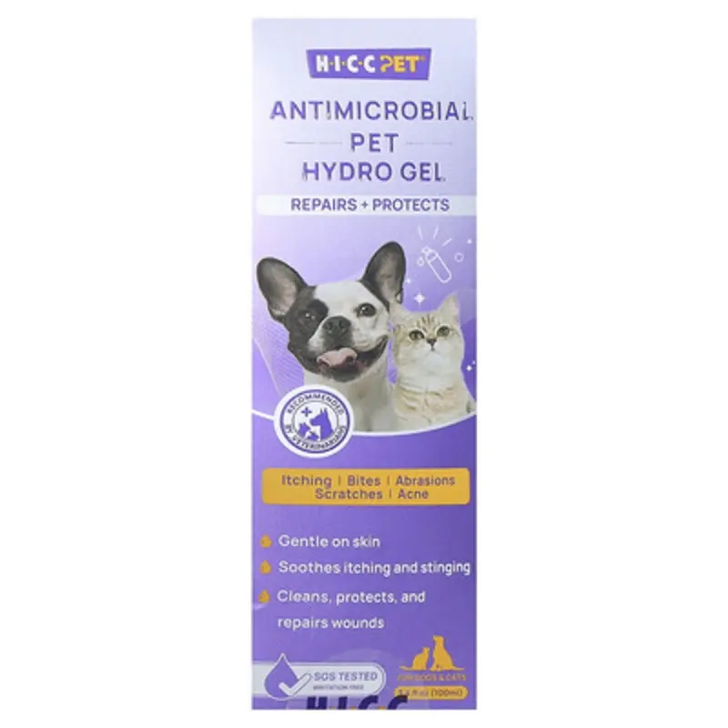 Hicc Pet , Antimicrobial Pet Hydro Gel, For Dogs & Cats, 3.4 Fl Oz (100 Ml)