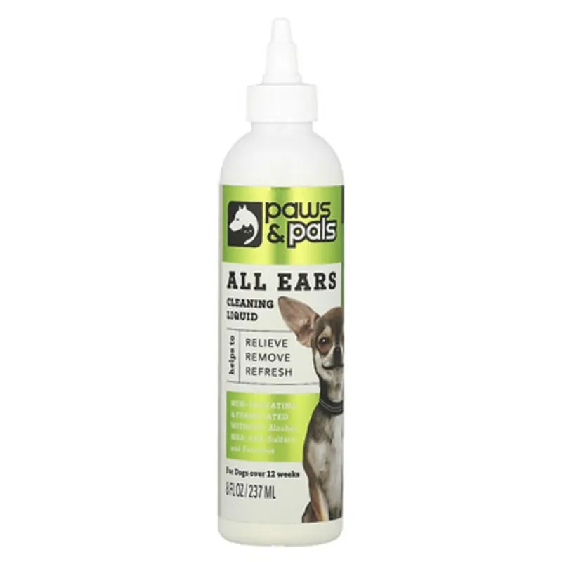 Paws & Pals , All Ears, Cleaning Liquid, 8 Fl Oz, (237 Ml)
