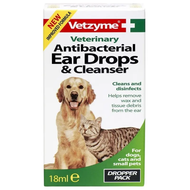 Bob Martin Vetzyme Antibacterial Eardrops & Cleanser (18Ml) 18Ml