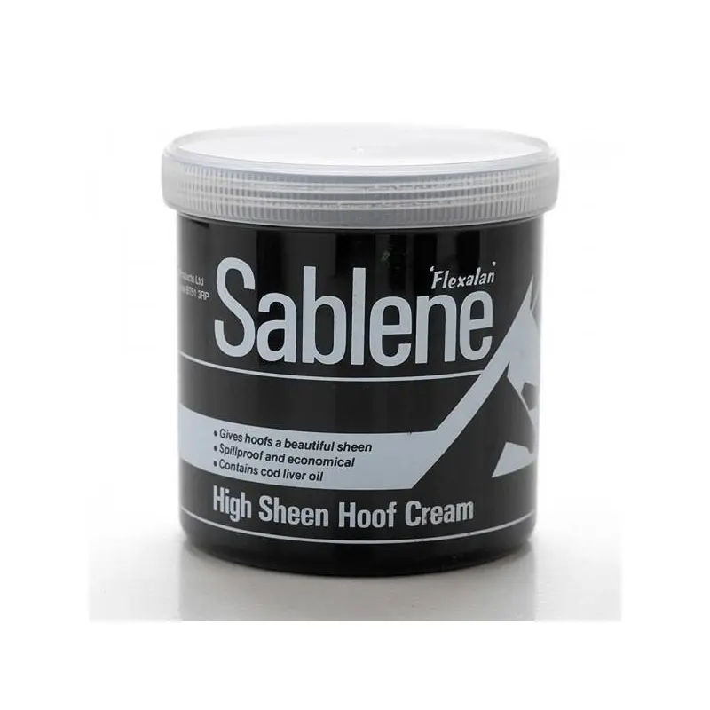 Flexalan Sablene High Sheen Hoof For Horses - Pot Cream/Black 450G
