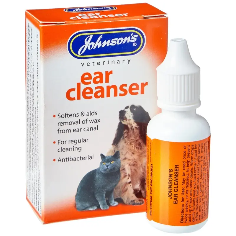 Johnsons Vet Ear Cleanser, 18 ml, clear
