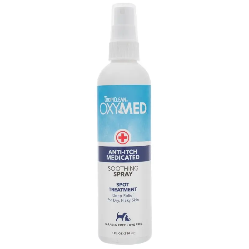Tropiclean Oxy Med Anti Itch Medicated Soothing Spray 236ml