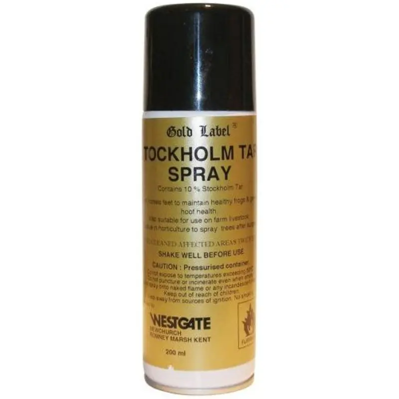 Label Stockholm Tar - Aerosol Tar - Spray Gold 200Ml