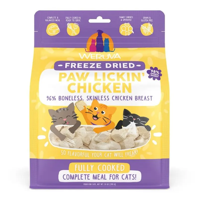 Weruva Paw Lickin' Chicken Freeze-Dried Cat Food - 7oz Pouch