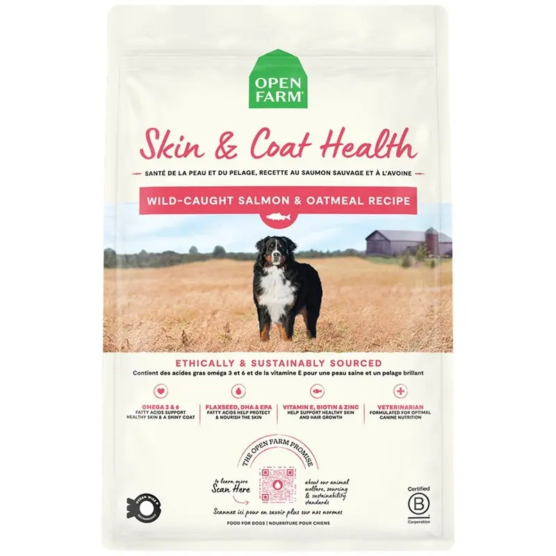 Open Farm Skin & Coat Health Dry Dog Food - Salmon & Oatmeal - 4lb Bag