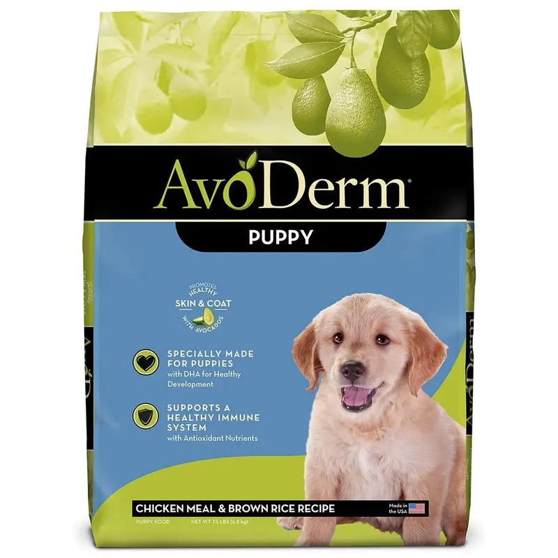 AvoDerm Natural Puppy Dry Dog Food - Chicken & Brown Rice - 15lb Bag