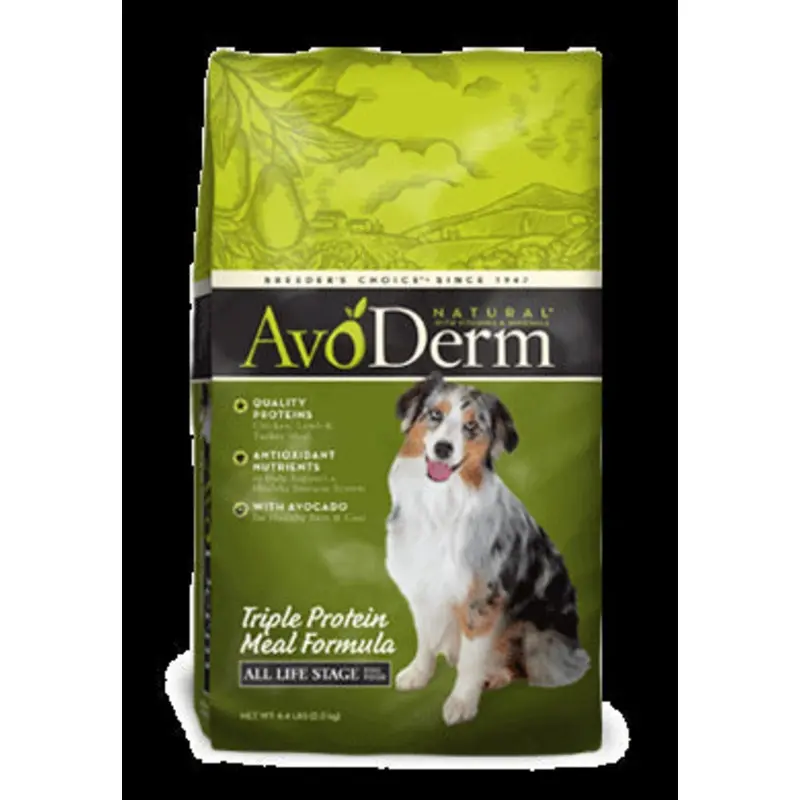 AvoDerm Triple Protein Dry Dog Food - Chicken, Lamb and Turkey - 30lb Bag