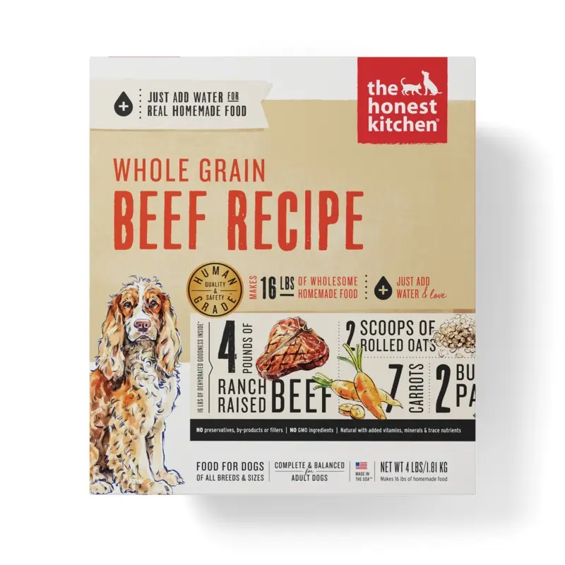 The Honest Kitchen Whole Grain Dehydrated Dog Food - Beef - 4lb