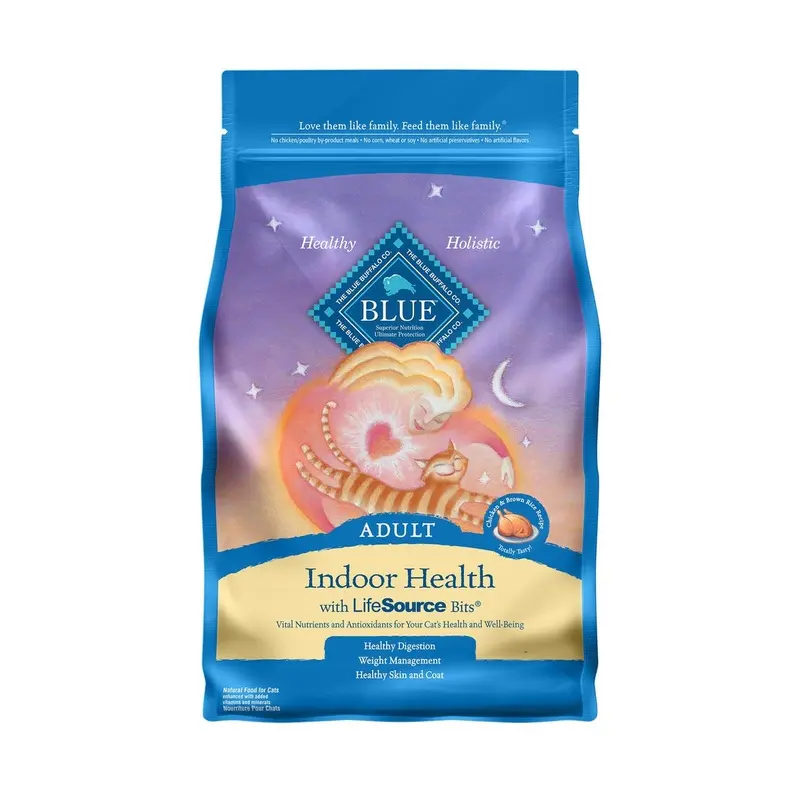 Blue Buffalo Indoor Health Chicken & Brown Rice Recipe Adult Dry Cat Food 7lb