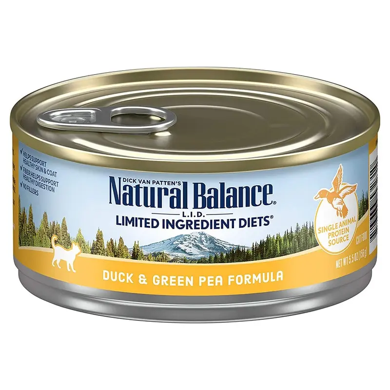Natural Balance L.I.D. Limited Ingredient Diets Wet Cat Food - Duck & Green Pea - 5.5oz Can