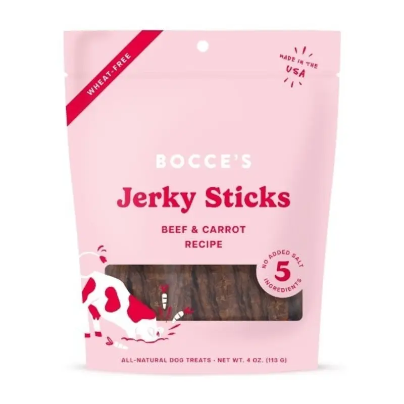 Bocce's Bakery Grazers Jerky Dog Treats - Beef & Carrot 4 oz