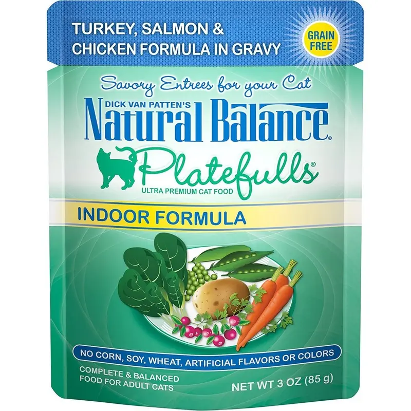 Natural Balance Platefulls Indoor Turkey, Salmon & Chicken Formula 3oz