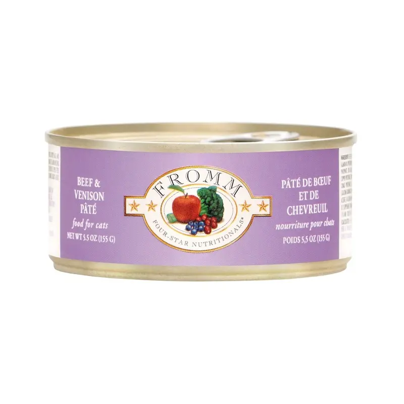 Fromm Four-Star Wet Cat Food - Beef & Venison Pat - 5.5oz Can