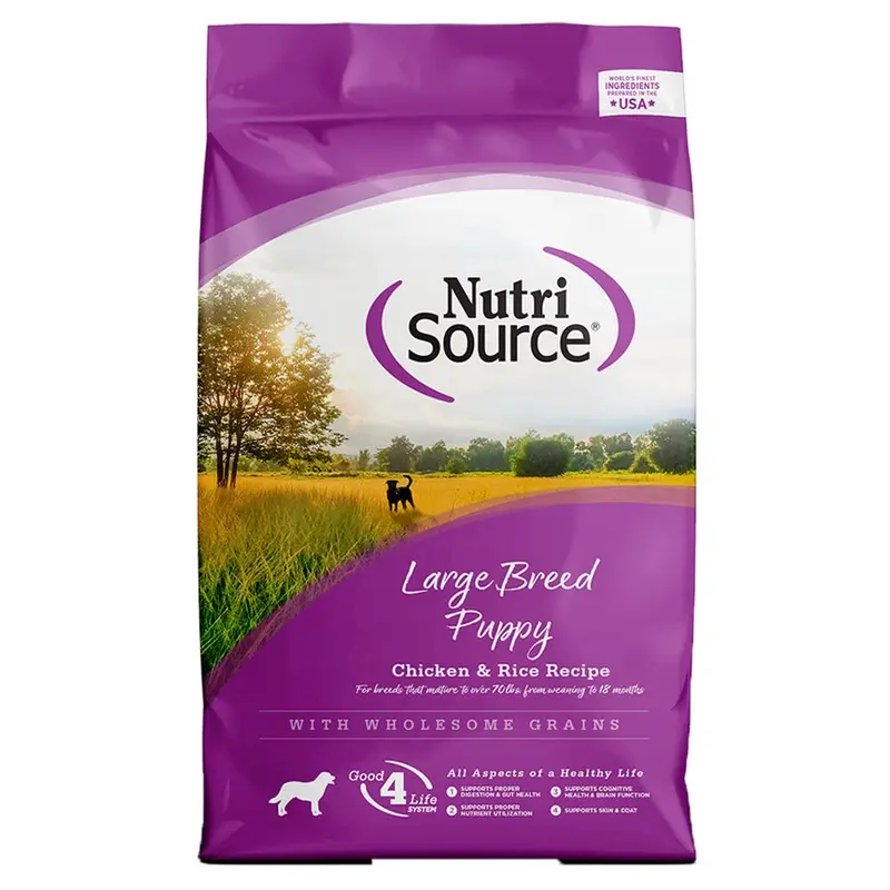 Nutrisource Large Breed Puppy Dry Dog Food - Chicken & Rice - 15lb Bag