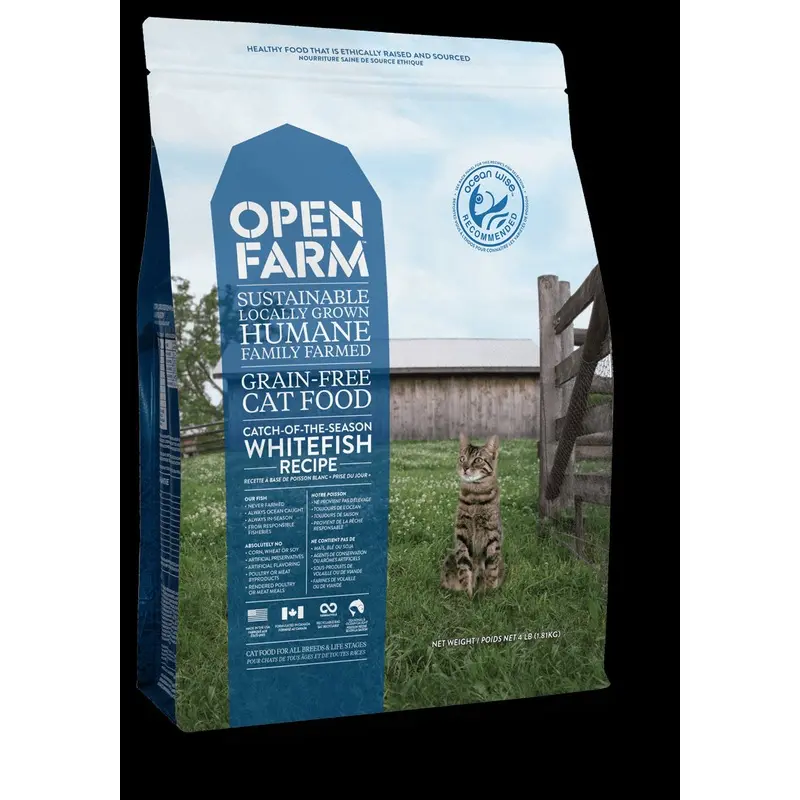 Open Farm Grain-Free Dry Cat Food - Catch-of-the-Season Whitefish - 8lb Bag