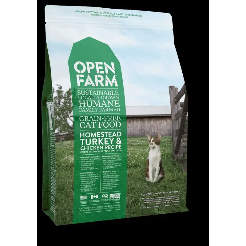 Open Farm Grain-Free Dry Cat Food - Homestead Turkey & Chicken - 8lb Bag