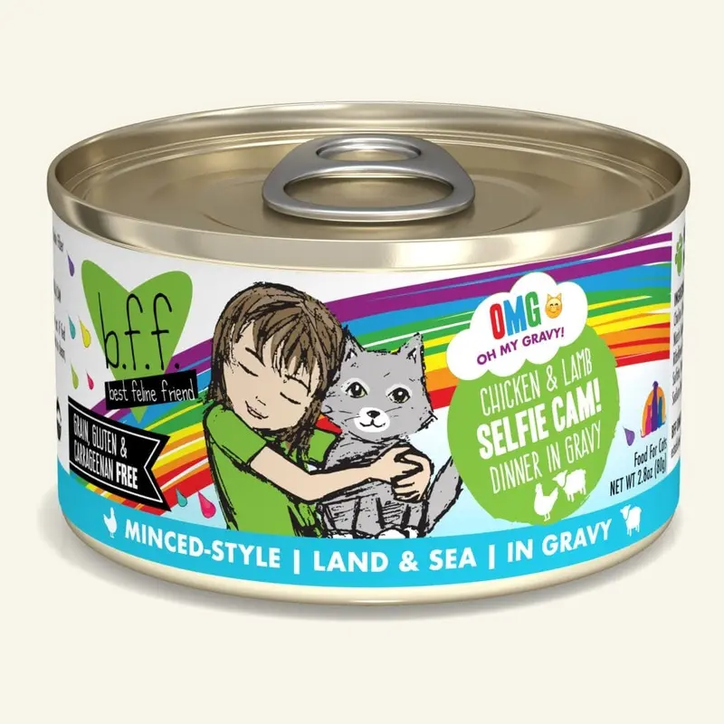 BFF OMG Wet Cat Food - Chicken & Lamb Selfie Cam! - 2.8oz Can
