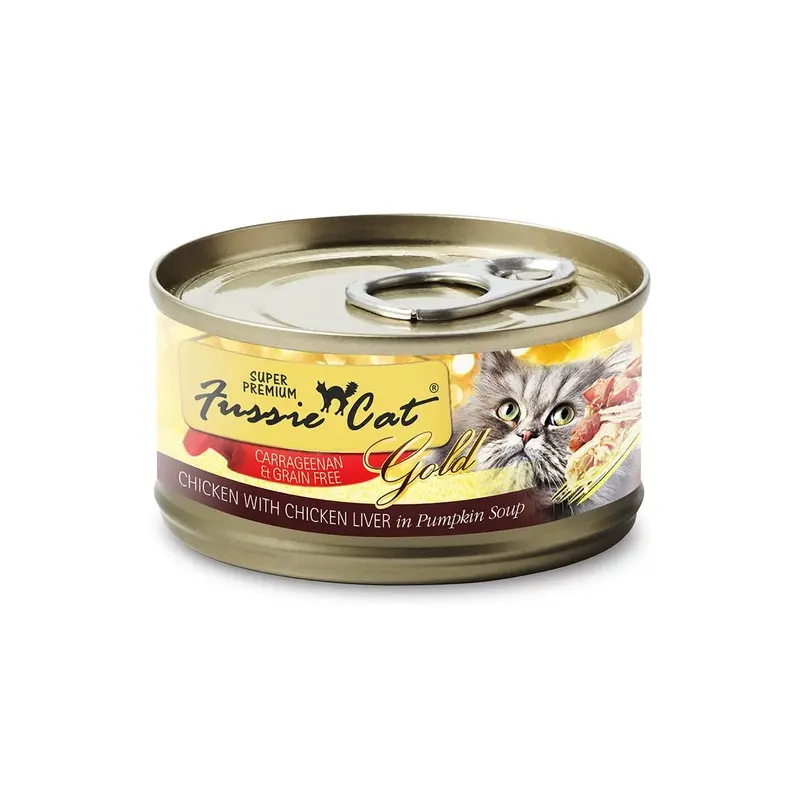 Fussie Super Premium Cat Wet Cat Food - Chicken & Chicken Liver - 2.8oz Can
