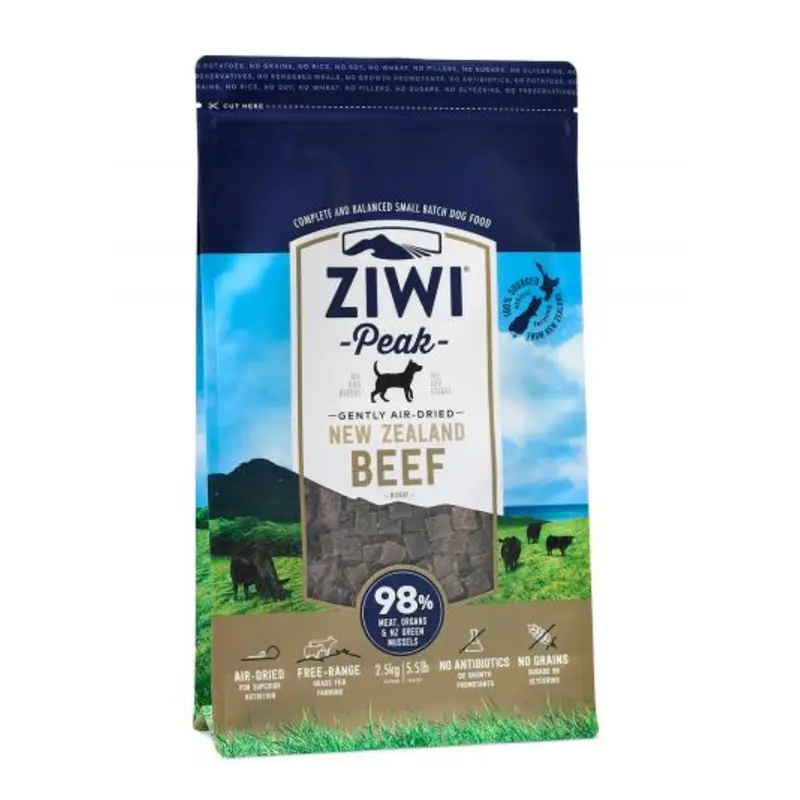 Ziwi Peak Air-Dried Dog Food - Beef - 2.2lb Bag