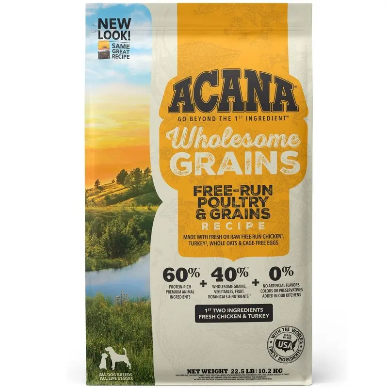 Acana Free Run Poultry Wholesome Grains Dry Dog Food 22lb