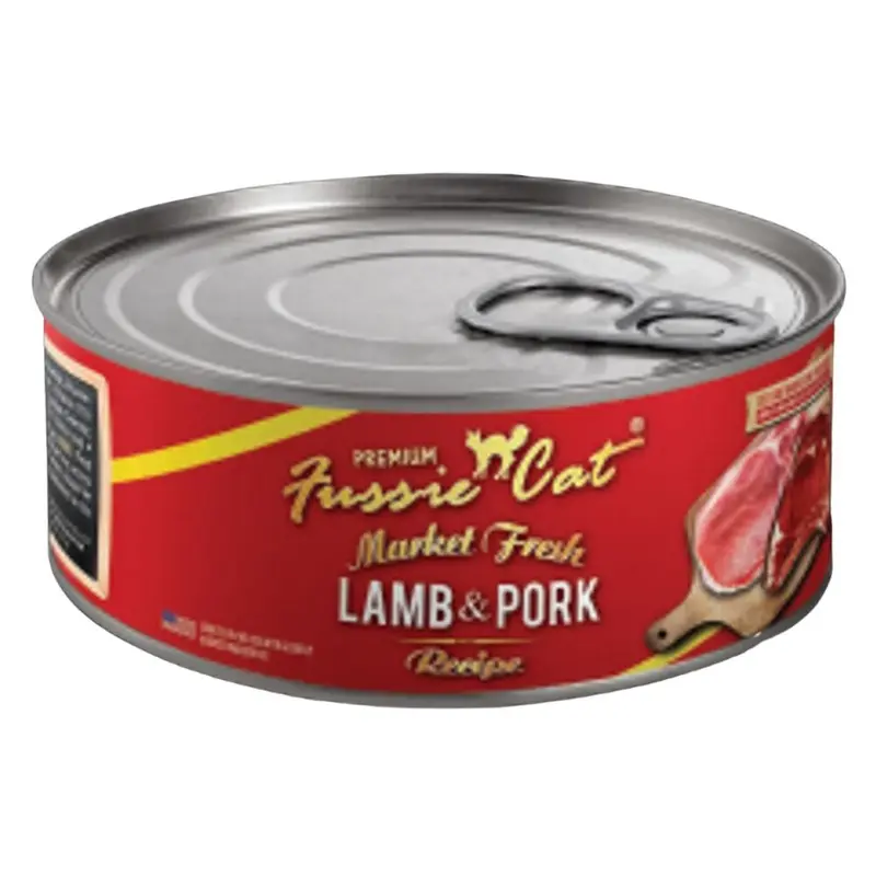 Fussie Cat Wet Cat Food - Market Fresh Can Lamb & Pork Cat Food 5.5oz Can