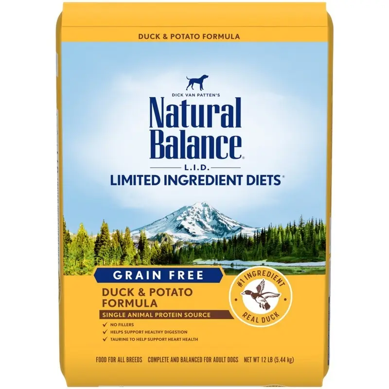 Natural Balance LID Limited Ingredient Grain Free Dry Dog Food - Duck Potato - 12lb