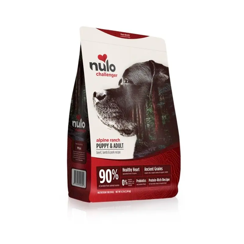Nulo Challenger Puppy and Adult Dry Dog Food - Beef Lamb & Pork, 24lb Bag