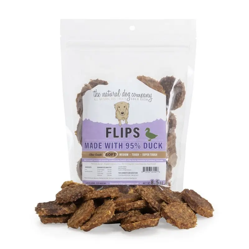 The Natural Dog Company Duck Flips Dog Treats 8.5OZ