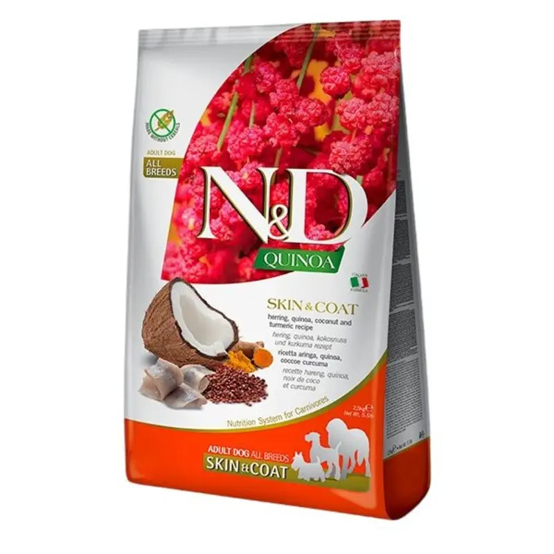Farmina N&D Quinoa Functional Skin & Coat Dry Dog Food - Herring - 15.4lb