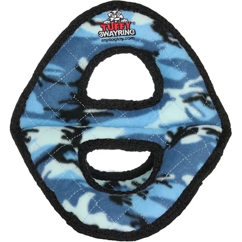 Tuffy's Ultimate 3-Way Ring Dog Toy - Blue Camo