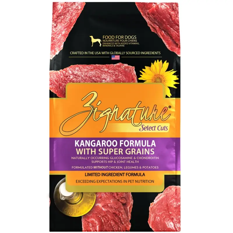 Zignature Select Cuts Dry Dog Food - Kangaroo - 25lb Bag