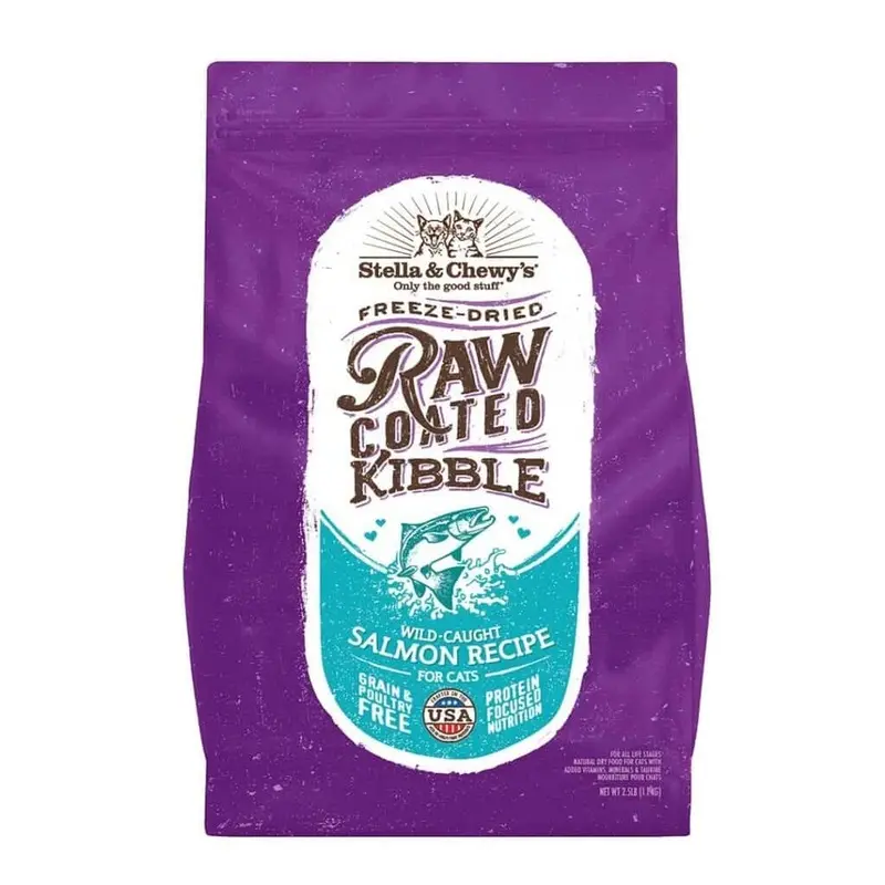 Stella & Chewy's Raw Coated Kibble Wild-caught Salmon Recipe Dry Cat Food 5lb