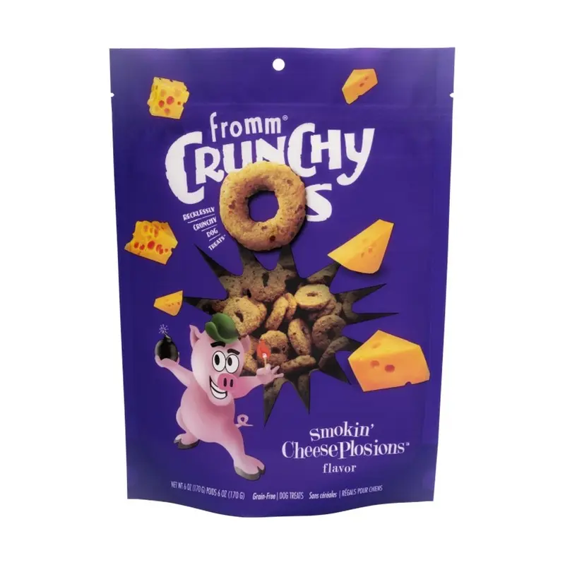 Fromm Crunchy O's Smokin CheesePlosions Dog Treats - Cheese & Veggies - 6oz Bag