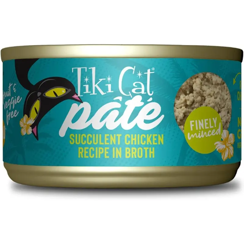 Tiki Cat Luau Pate Succulent Chicken Recipe Cat Food 2.8oz