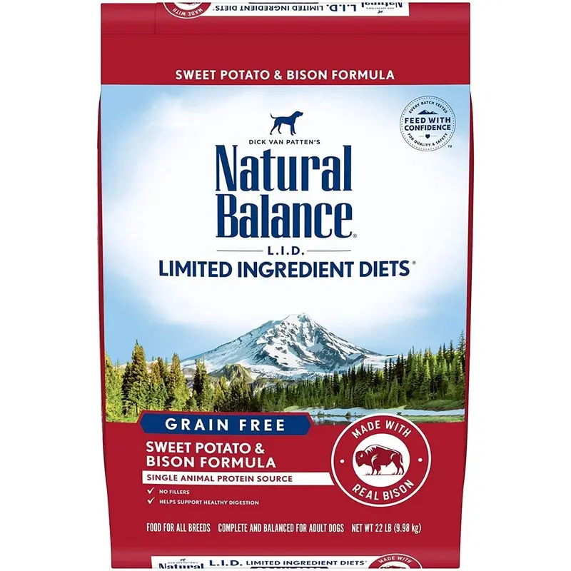 Natural Balance LID Limited Ingredient Diet Dry Dog Food - Bison & Sweet Potato - 22lb