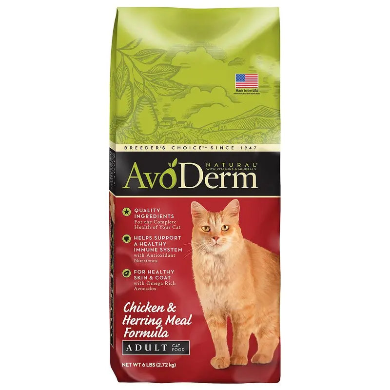 AvoDerm Natural Dry Cat Food - Chicken & Herring - 6lb Bag