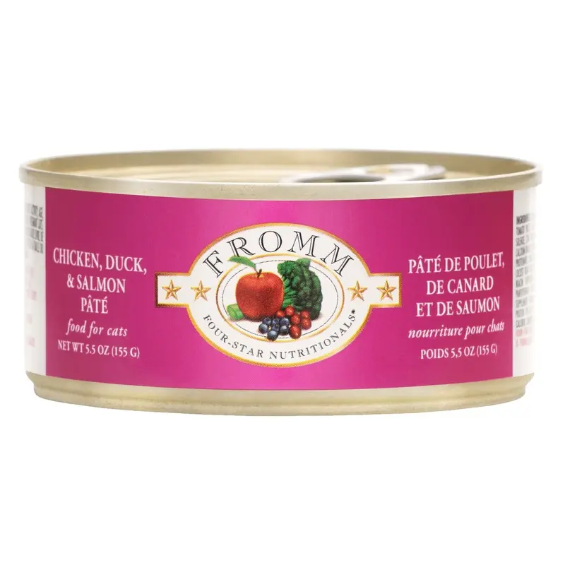 Fromm Four-Star Wet Cat Food - Chicken, Duck & Salmon Pt- 5.5oz Can