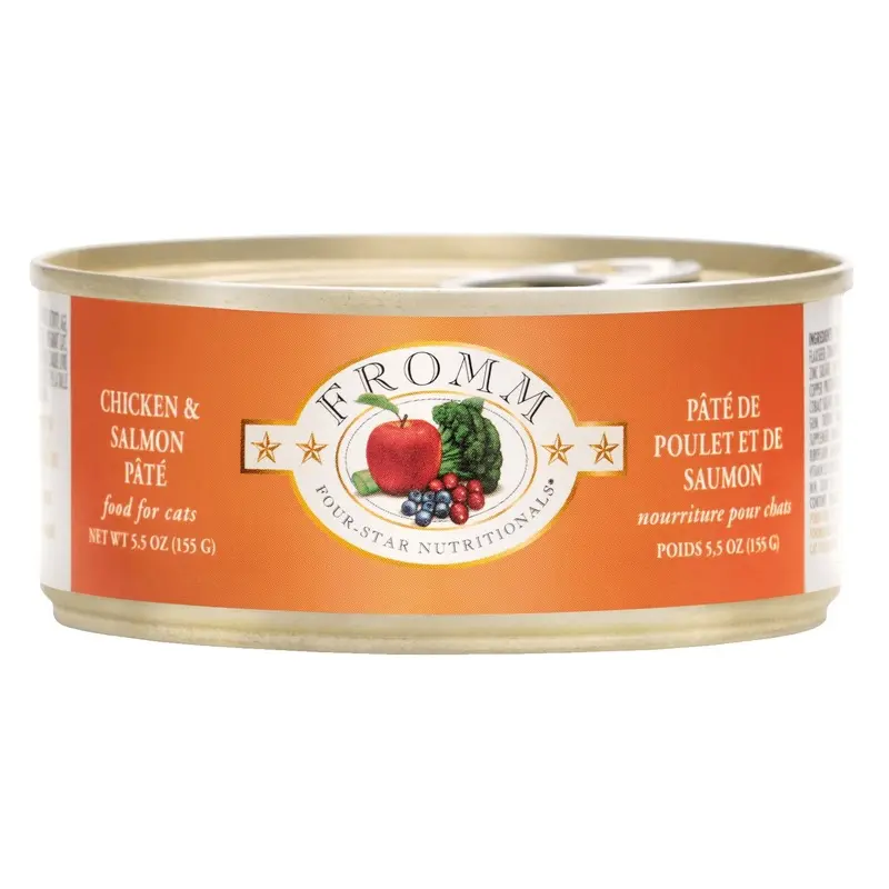 Fromm Four-Star Wet Cat Food - Chicken & Salmon Pt - 5.5oz Can