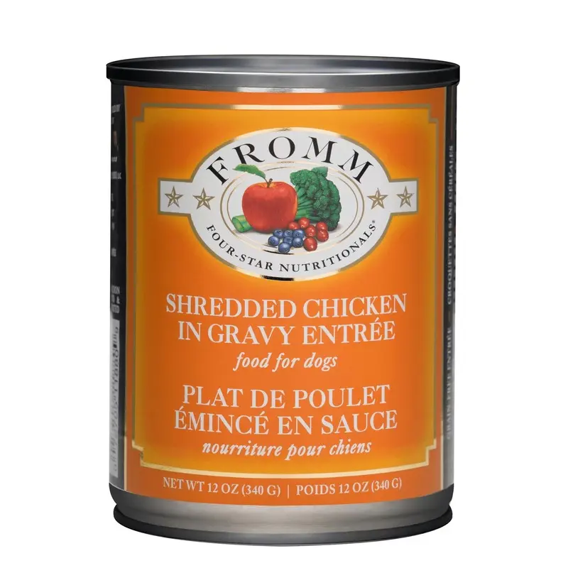 Fromm Four-Star Wet Dog Food - Shredded Chicken in Gravy - 12oz Can