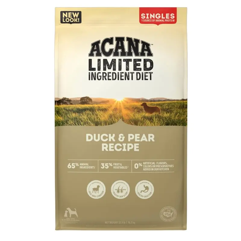Acana Singles Duck & Pear Dry Dog Food 25lb