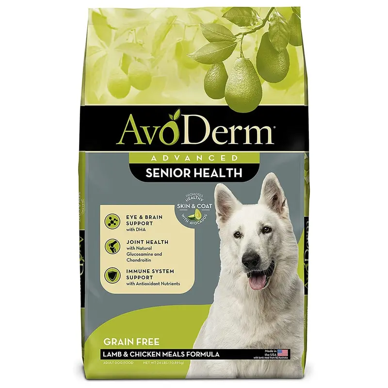 AvoDerm Advanced Senior Health Dry Dog Food - Lamb & Chicken - 24lb Bag