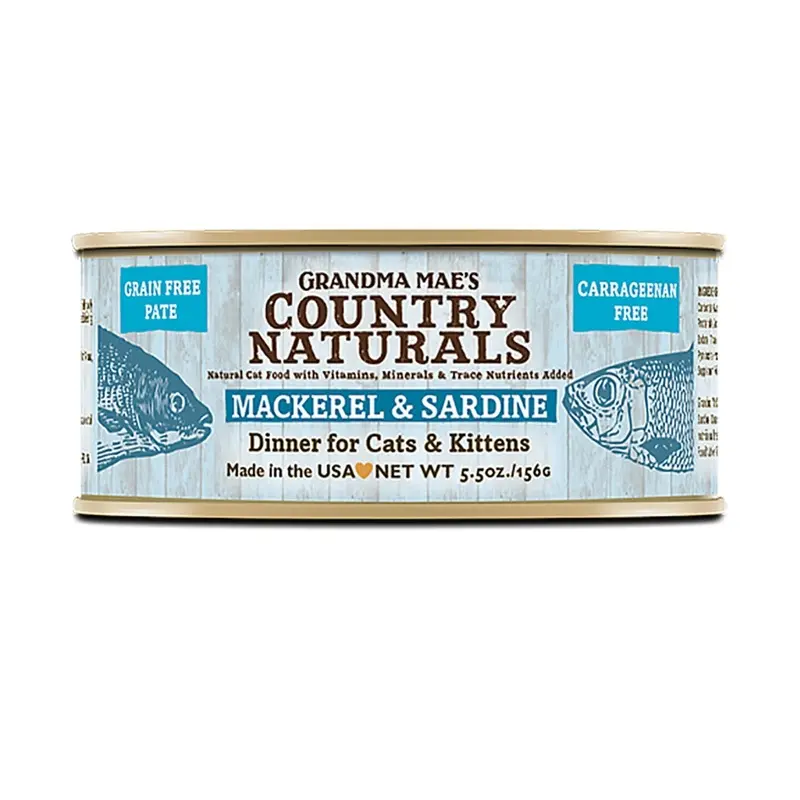 Grandma Mae's Grain-Free Mackerel & Sardine Dinner Cat Food 5.5oz