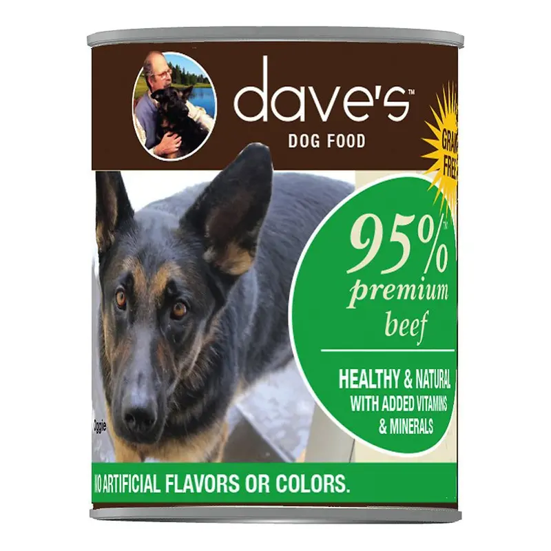 Dave's Pet Food 95% Premium Wet Dog Food - Beef - 13oz Can