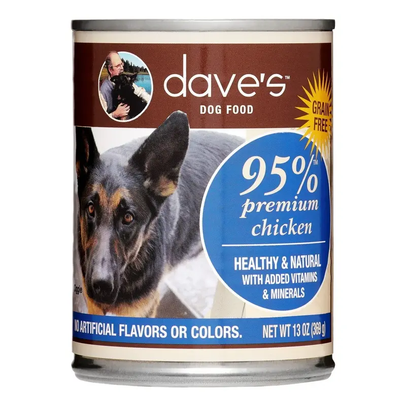 Dave's Pet Food 95% Premium Wet Dog Food - Chicken - 13oz Can